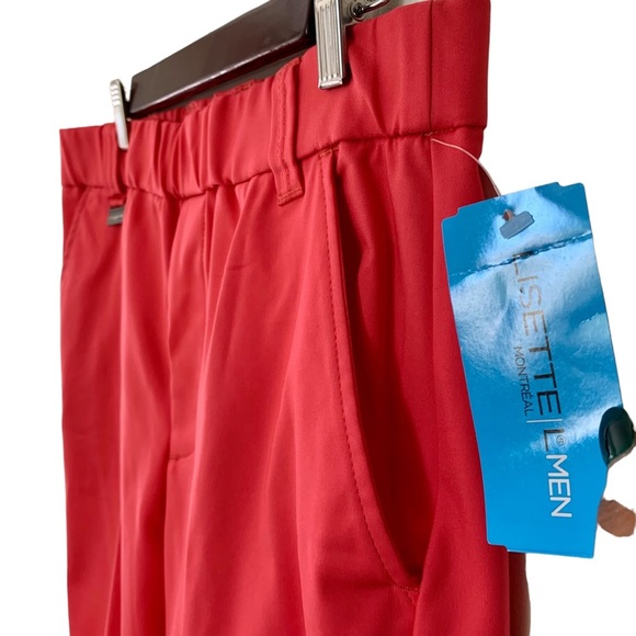 Lisette Golf Pants Men Size 32x34 Red Pull On Performance Wear Made in Canada - Picture 4 of 11